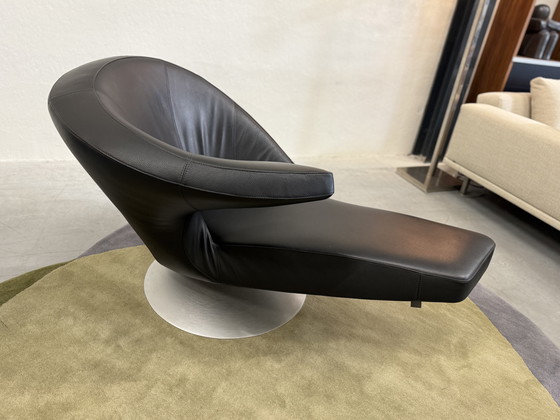 Image 1 of Leolux Parabolica Drehsessel Schwarz Senso Leder
