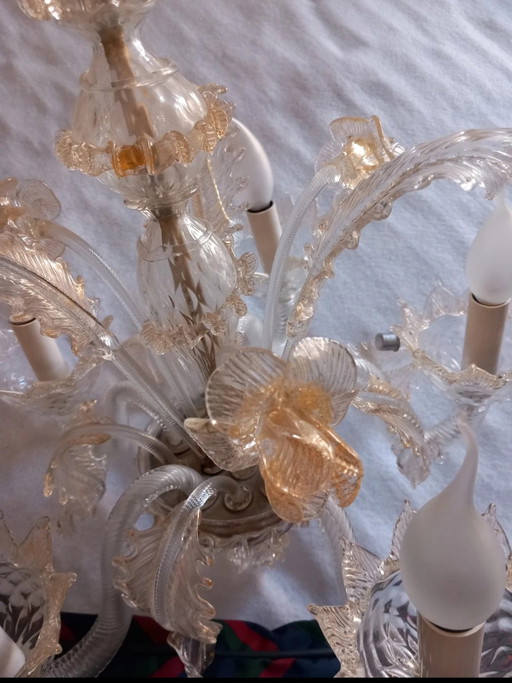 Lustre Murano des années 70 et 2 abat-jour