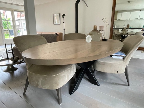 Set da Pranzo Low Dining con 4 Sedie di Passe Partout – Wood, Metal (photo 10 of 10)