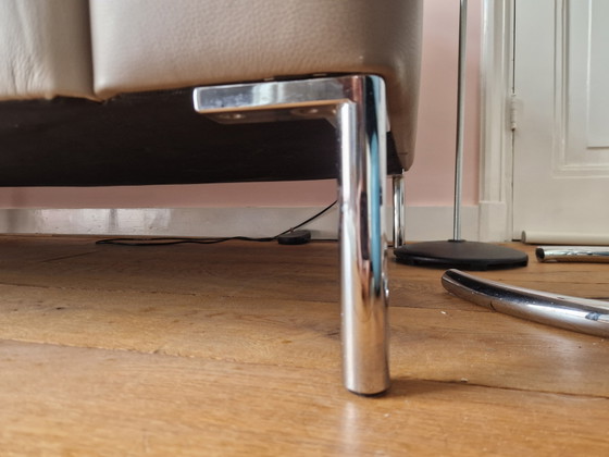 Image 1 of 3 Zits leren design bank, bankstel. Als nieuw.