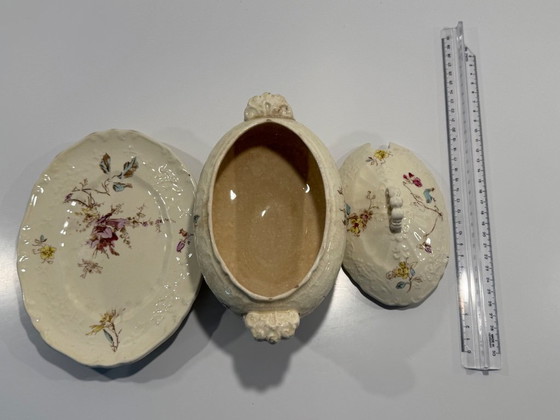 Zuppiera antica floreale con coperchio del XIX secolo – Accessori da tavola, Ceramica (photo 9 of 12)