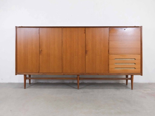 Credenza alta vintage "Bartels" in teak, stile metà secolo
