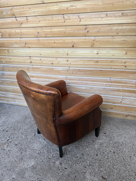 Image 1 of Lounge Atelier fauteuil schapenleer kwaliteitsleer
