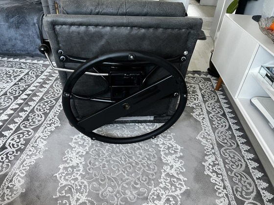 Image 1 of Poltrona lounge in pelle Rolf Benz Torino BMP, poltrona a orecchioni regolabile