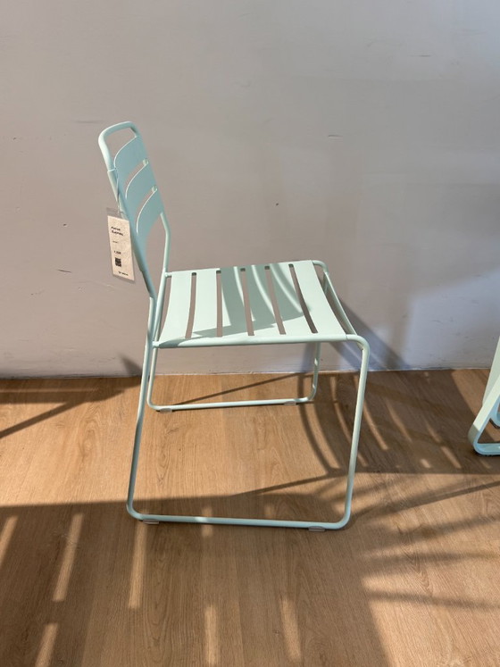 Fermob garden set table bench & 3 different chairs Ice Mint – Garden tables, Aluminium (photo 7 of 9)