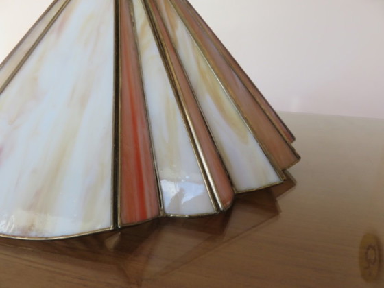 Image 1 of Suspension Italienne en pate de verre et laiton, années 70