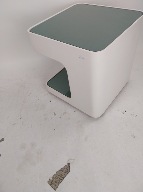 1 X 1970's Space Age Side Table By Marcello Siard For Collezione Longato Italy – Glass, Plastic (photo 4 of 5)