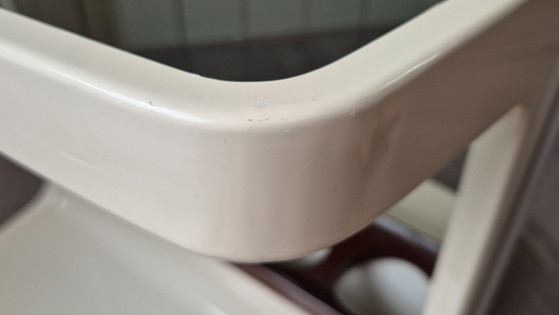 Image 1 of Vintage plastic space age bar cart trolley side table