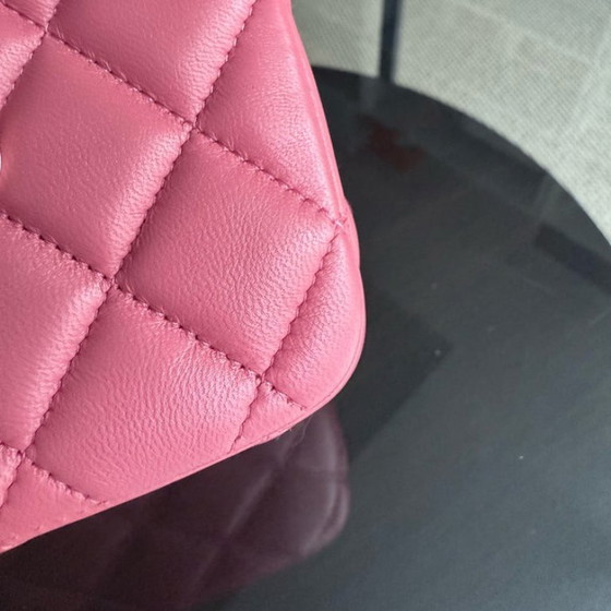 Image 1 of Chanel Classic Flap Medium - Special Valentine Edition 25cm Quilted Lambskin Pink Gold Hardware Series 19