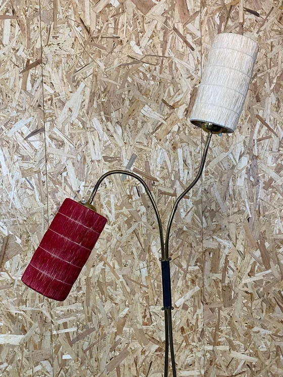 Image 1 of Lámpara de pie de los años 50 y 60, lámpara de bolso, diseño de vidrio de mediados de siglo, años 50