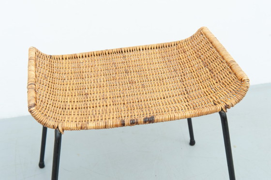 Image 1 of Rattan stool by Gian Franco Legler (1950s)