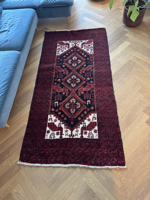 Vintage Handgeknüpfter Persischer Teppich 200x100cm