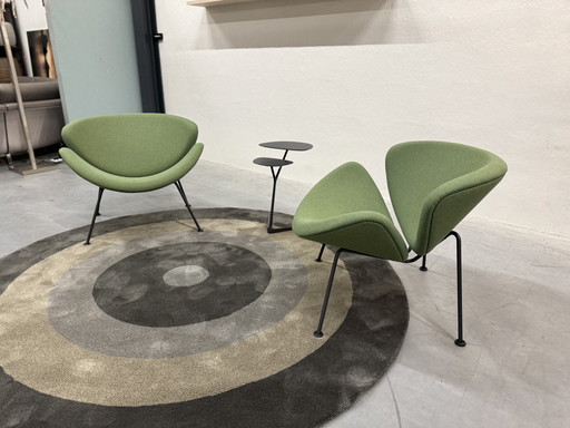 2 Sillones Artifort Orange Slice tela verde