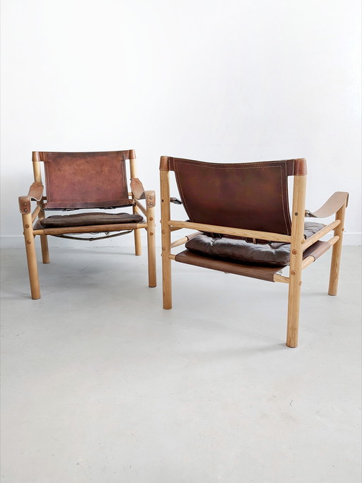 2x Arne Norell 'Sirocco' Safari Stoelen