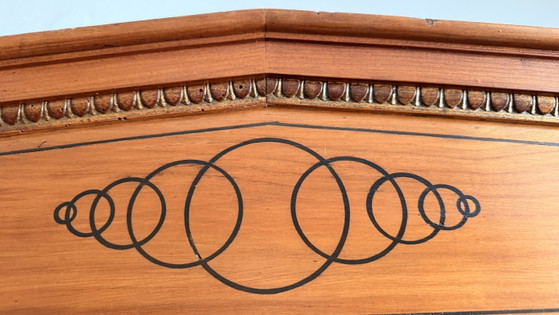 Biedermeier Display Cabinet/Bookcase – Ebonized Columns – 19th Century – Wood, Glass (photo 2 of 10)