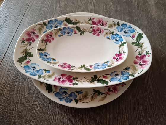 Image 1 of 3 assiettes de service de la marque Dauer C P Désirée - années 1940-1950