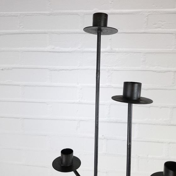 Image 1 of Vintage XL kandelaar metaal 5 arms jaren 90