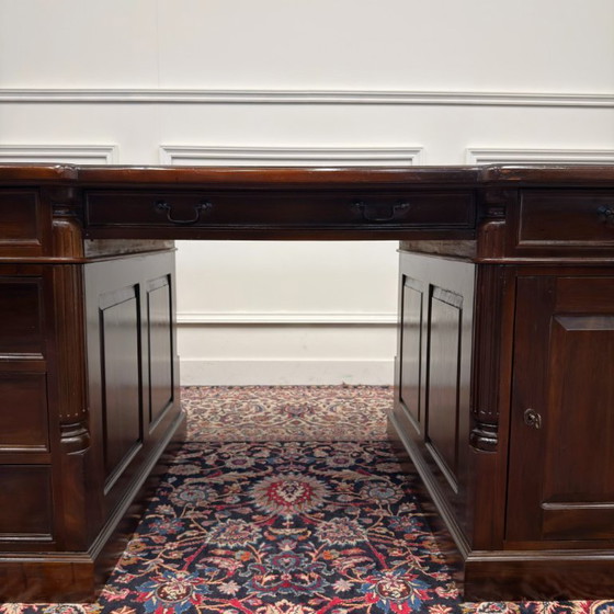Classic English Desk Set with Office Chairs – Leather, Wood (photo 9 of 23)
