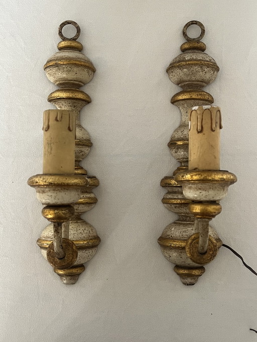 Antique pair of wall lamps from the 1800s