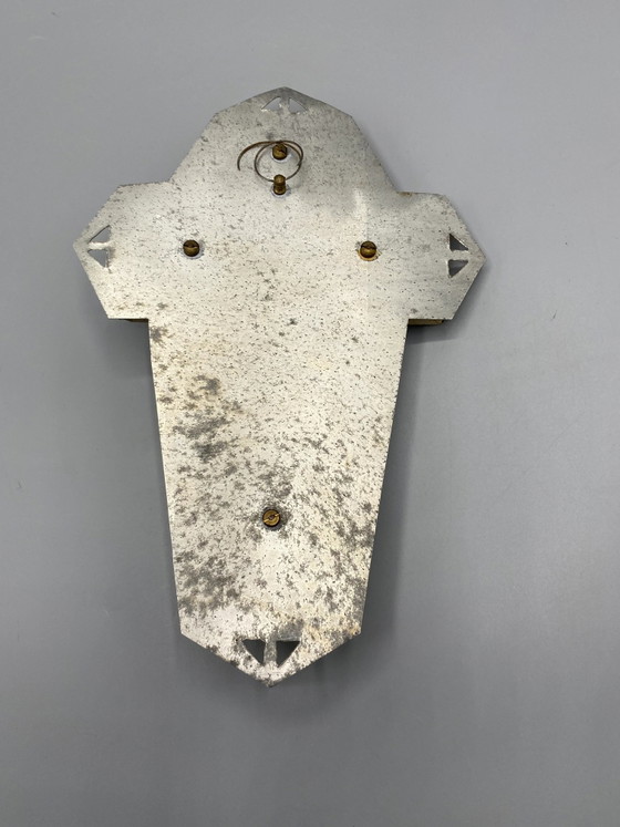 Crocifisso da parete Art Déco - Pietra venata e metallo – Oggetti decorativi, Marble, Art Deco (photo 4 of 6)
