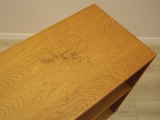 Ash veneered shelving unit by Hjørnebo with angled legs, Danish design, 1960s – Bookcases, Wood (photo 8 of 11)