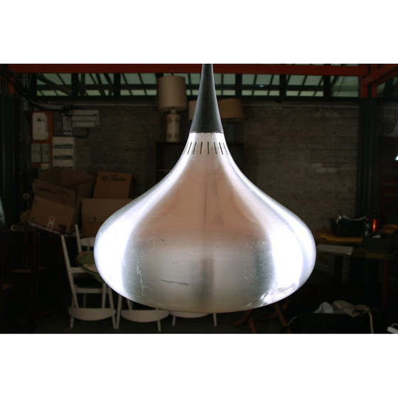 Image 1 of Lampada a sospensione vintage "Orient" in metallo cromato di Jo Hammerborg per Fog et Morup, Danimarca 1960