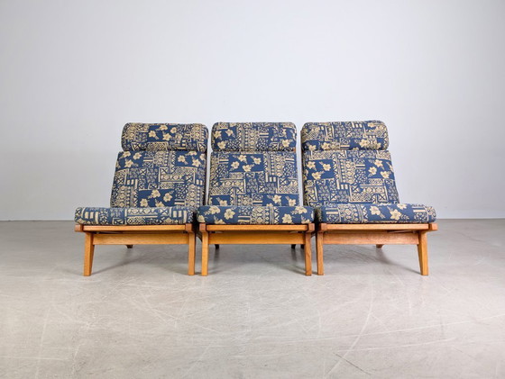 Image 1 of 3x Original Getama GE375 Midcentury Armchair Hans J. Wegner Oak