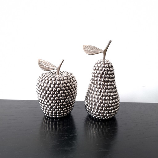 Set vintage studs appel en peer jaren 60 / 70