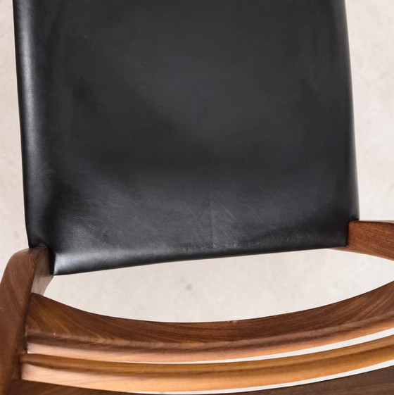 Image 1 of Set van 6 teakhouten eetkamerstoelen uit het midden van de 20e eeuw, model Habeo, Deens design uit de jaren 60.