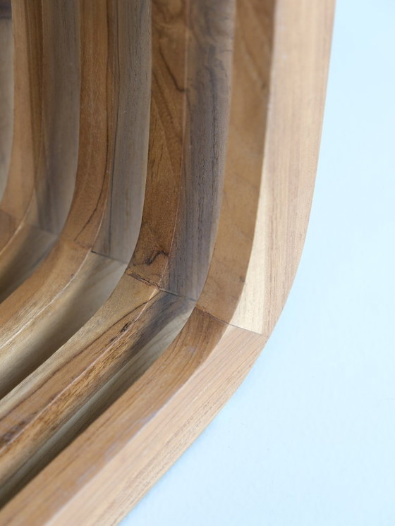Image 1 of Aven kruk van massief teak
