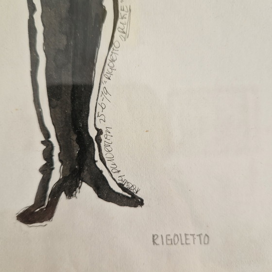 Image 1 of 1979 Robby Pulveran Dipinge 'Duke' Opera d'arte stravagante Rigoletto Disegno d'arte