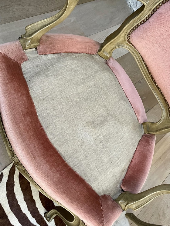 Image 1 of Paar Louis XV cabriolet fauteuils