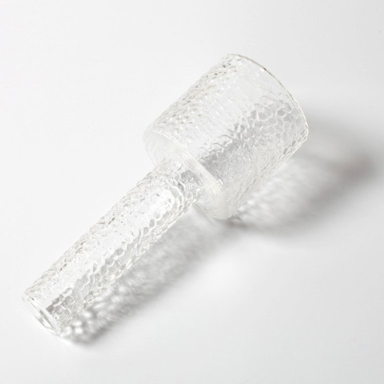 Image 1 of Small Vintage Clear Glass Vase / Single Flower Stylish Vase / Sweden / 2000s