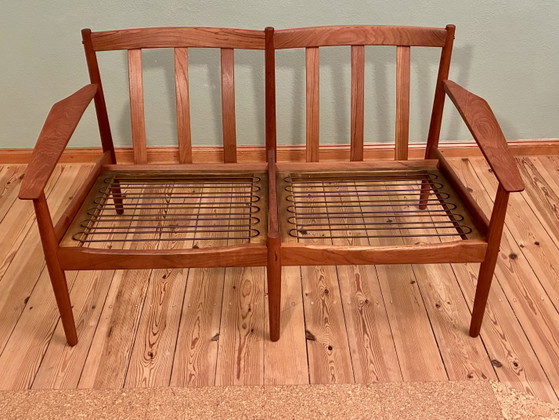 Divano Lounge Vintage Arne Vodder 2 posti / Teak / Glostrup Anni '60 Danese – Divani 2 posti, Wood (photo 4 of 8)