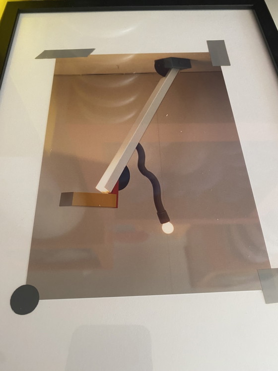Obra de arte de técnica mixta, original de 1981, del Grupo de Diseño Memphis, Ettore Sottsass. – Fotografías (photo 3 of 6)