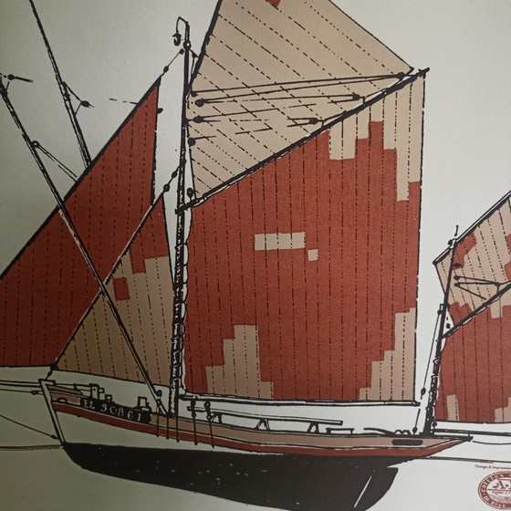 Image 1 of High-Quality Vintage Maritime Wall Hanging – Thonier d’Étel – Blaudeau S.A.