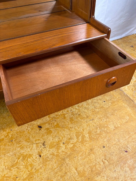 Image 1 of Mid-Century Vintage Turnidge of London Teak Display Cabinet (1960s–1970s)  A stunning Mid-Century Modern teak display cabinet by