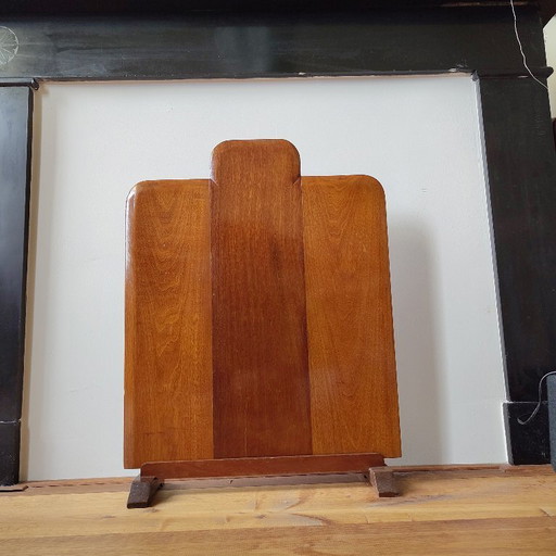 Kaminschutzgitter aus Holz im Art-Deco-Stil