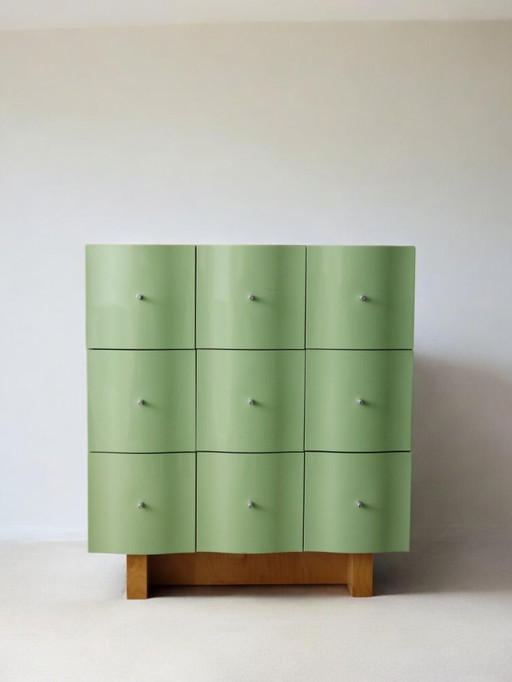 vintage Vajer chest of drawers green, Tomas Jelinek, Ikea 1995