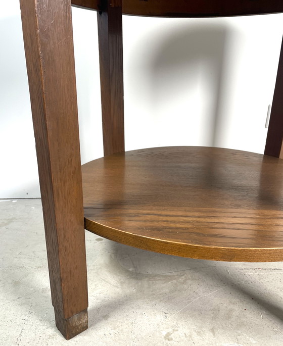 Image 1 of Amsterdam School Side Table With Glass Top