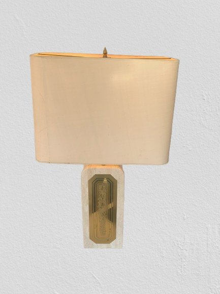 Image 1 of Travertin Tafellamp Van Georges Mathias