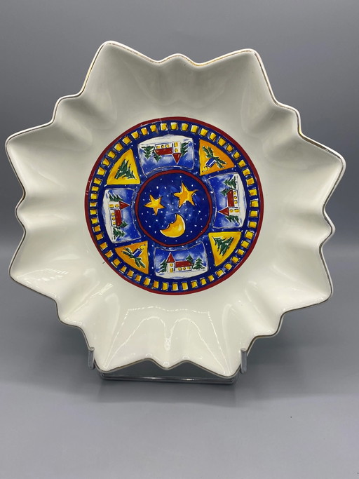 Grote vintage sterrenschaal - Kerstdecoratie - Circa