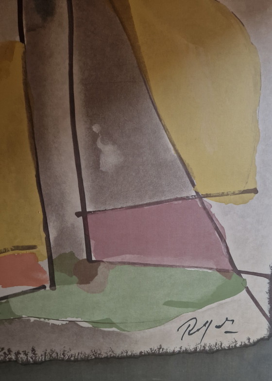 Image 1 of Serviette murale XL Robert Jacobsen, art du milieu du siècle, 210 x 130 cm