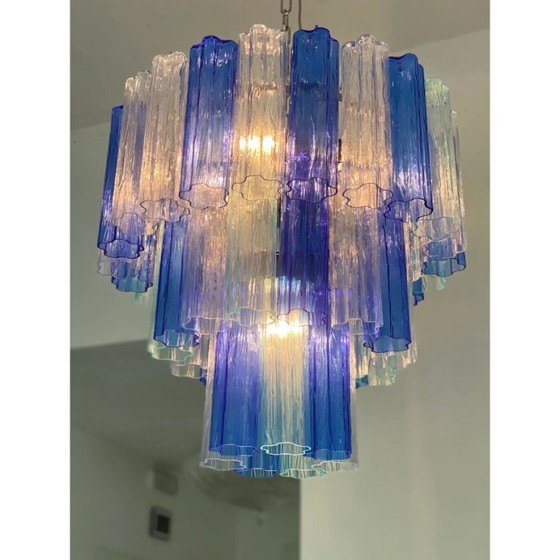 Image 1 of Lampadario Tronchi di lusso contemporaneo tricolore in stile muranese in stile Venini