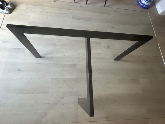 Minimalistisch Design Eettafel Met Glazen Blad – Glass, Metal (photo 6 of 7)