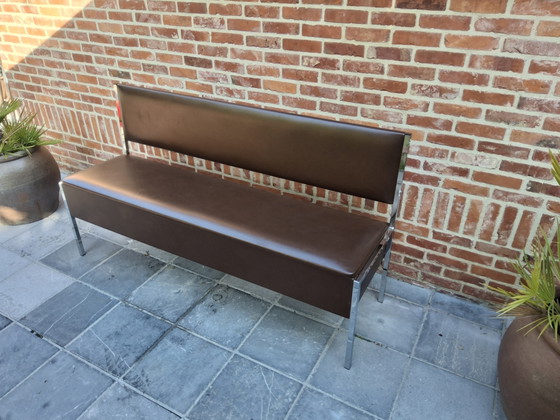 Lange Kistbank In Skaileer Jaren 70 – Bankjes, Metal, Chrome (photo 3 of 15)