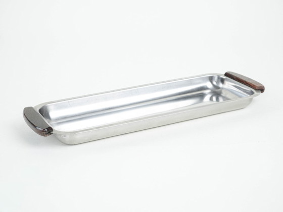 Image 1 of Plateau en acier inoxydable, design danois, années 1970, fabriqué au Danemark