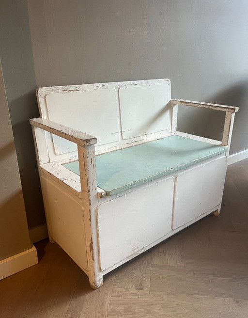 Vintage bench with storage space