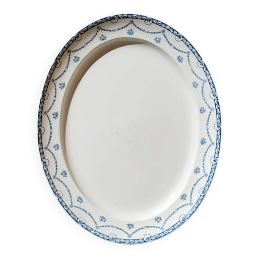 Oval semi-hollow dish in English earthenware "Cheltenham" — F. Winkle & Co