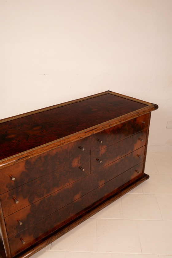 Alberto Smania Marango Cassettiere in radica e bambù Studio Smania – Leather, Brass, Italian Design (photo 15 of 26)